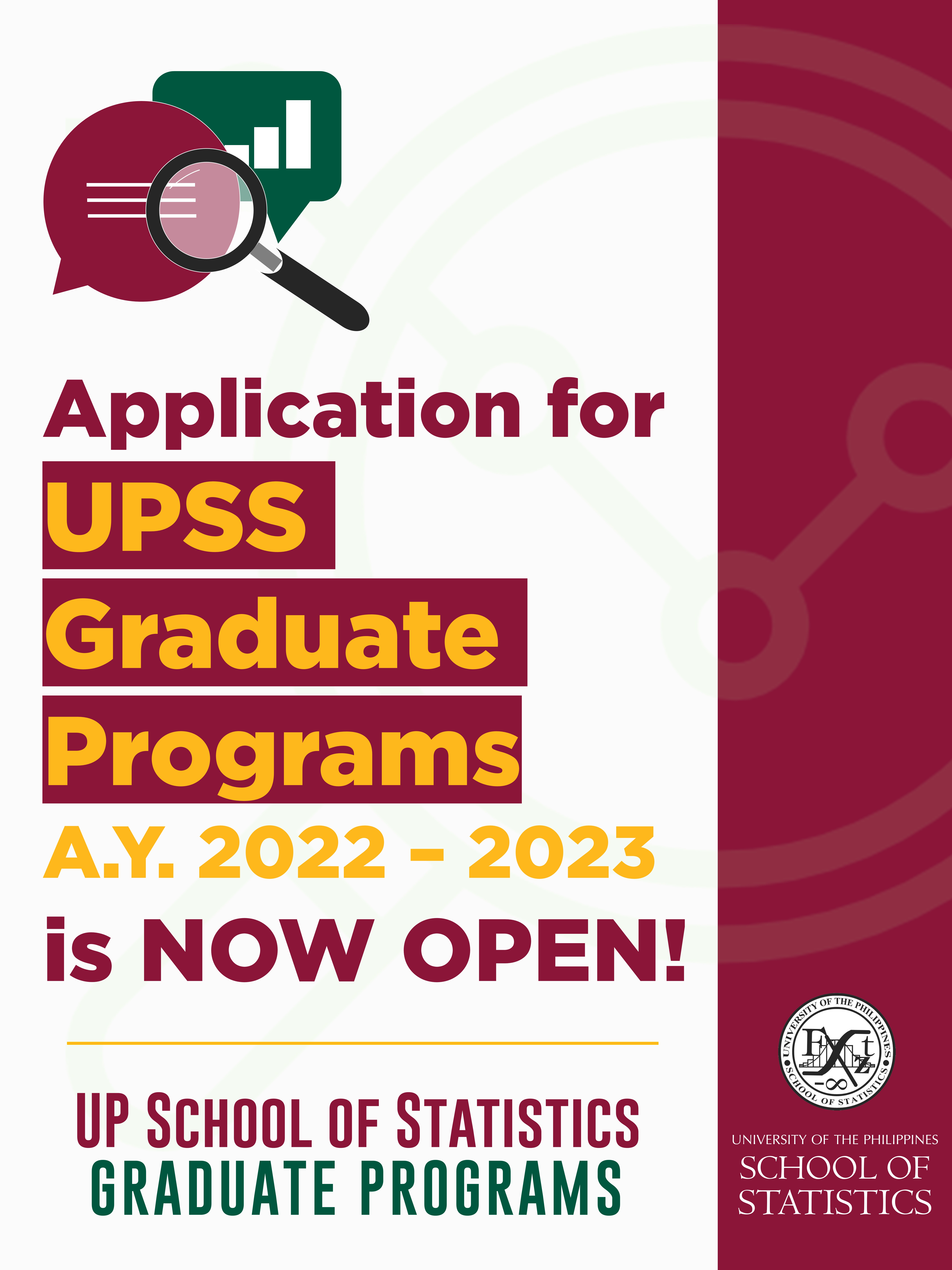 Image for Application for UPSS Graduate Programs A.Y. 2022 – 2023 is NOW OPEN!