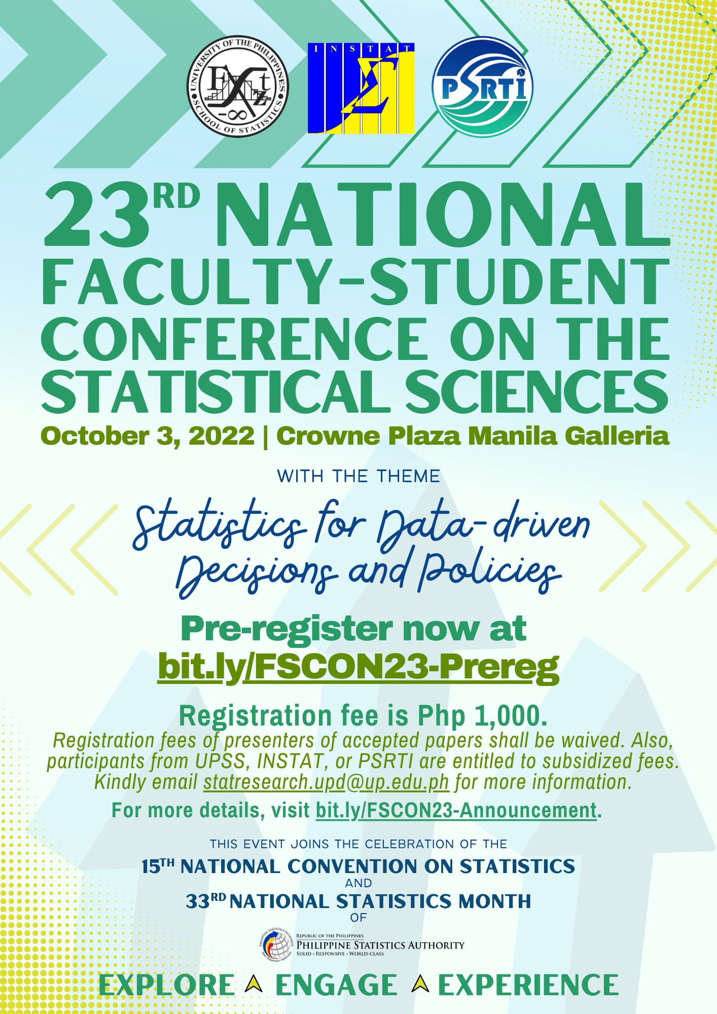 Image for 23RD NATIONAL FACULTY-STUDENT CONFERENCE ON THE STATISTICAL SCIENCES