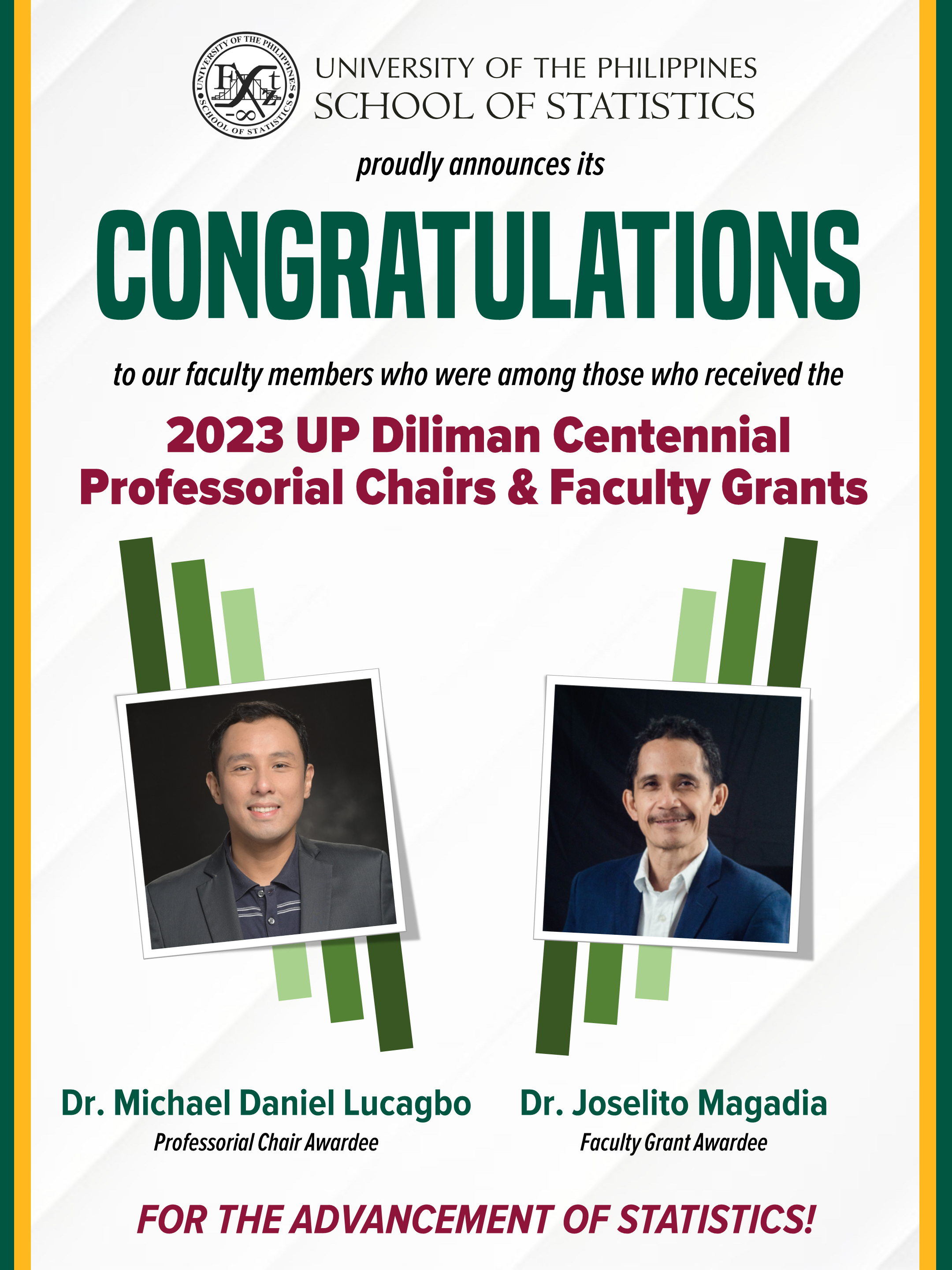 Image for CONGRATULATIONS to the 2023 UP DILIMAN CENTENNIAL PROFESSORIAL CHAIR & FACULTY GRANT AWARDEES